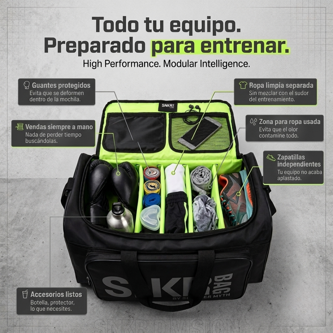 Mochila de entrenamiento con compartimentos para equipo de combate
