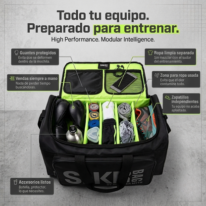 Mochila de entrenamiento con compartimentos para equipo de combate